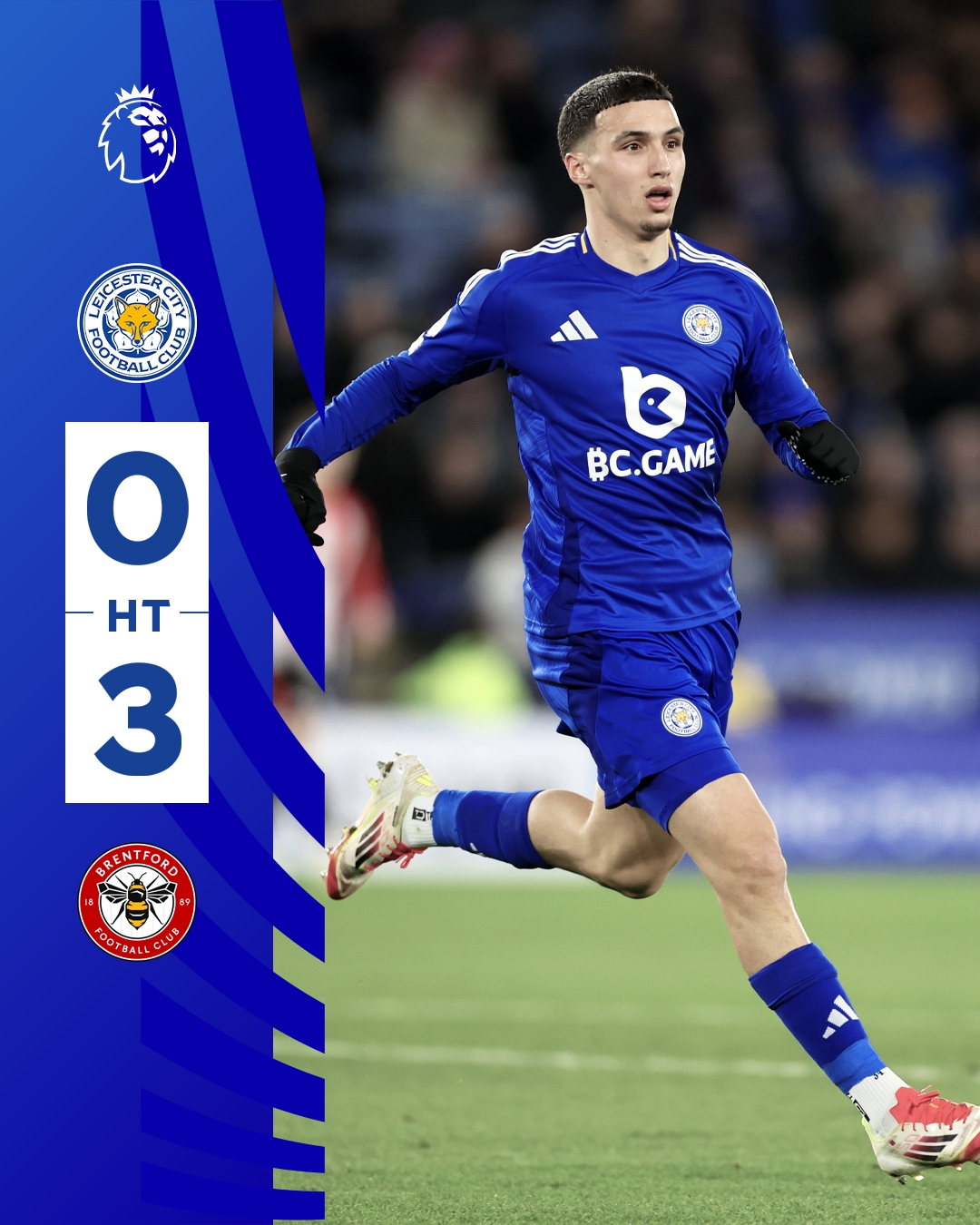  半場0-3！萊斯特若不進球輸球，將主場6連敗0進球創(chuàng)歷史最糟戰(zhàn)績
